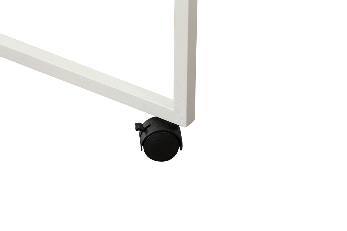 Locking castor and powder-coated steel frame on the WarmyNest 3-tier clothes airer
