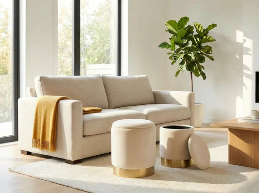 wn-hover-usescene velvet-round-storage-ottoman-set-of-2-with-gold-base-cream-36cm-31-5cm