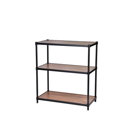 Freestanding Shelving Unit, Black - 3-tier variant on white