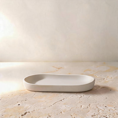Cream Resin Bathroom Tray
