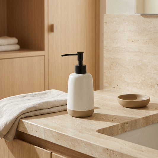 wn-hover-usescene two-tone-white-beige-ceramic-lotion-dispenser-ceramic-25-0644