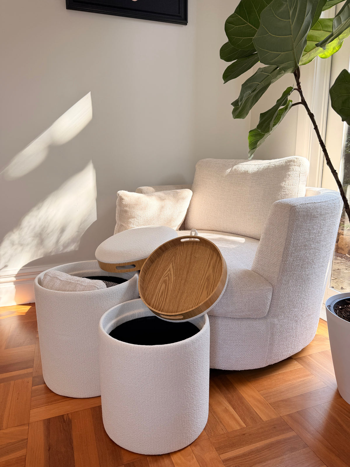 wn-shoot-trayflip chenille-fabric-round-storage-ottoman-stool-with-tray-set-of-2-beige