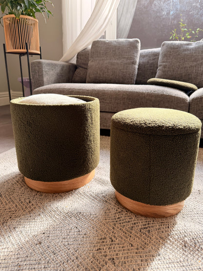 wn-shoot-pair sherpa-fur-round-storage-ottoman-stool-set-of-2-wood-base