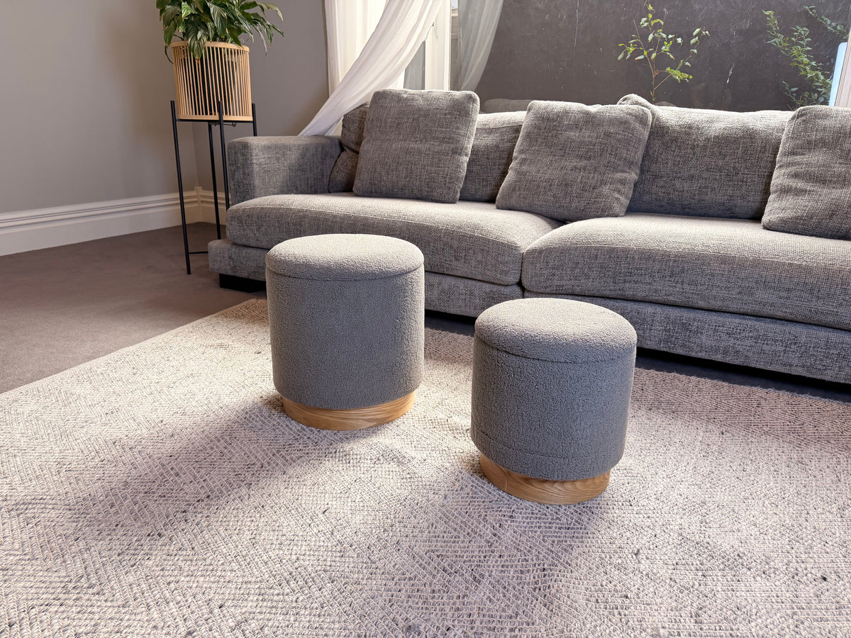 wn-shoot-pair sherpa-fur-round-storage-ottoman-stool-set-of-2-wood-base-grey