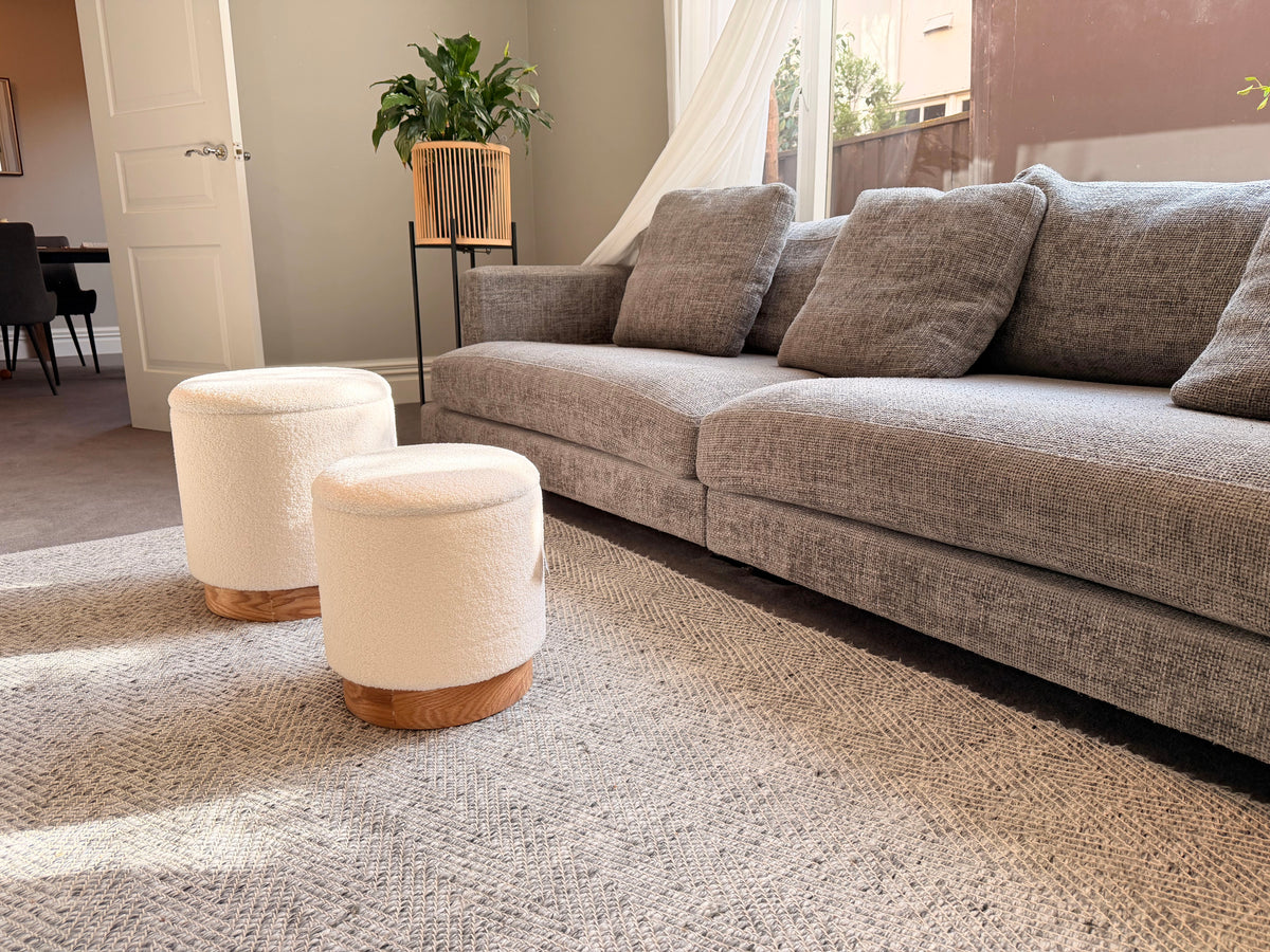wn-shoot-door sherpa-fur-round-storage-ottoman-stool-set-of-2-wood-base-white