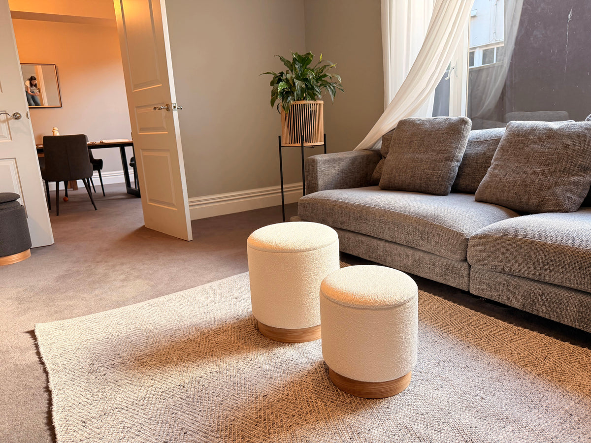 wn-shoot-room2 boucle-fabric-round-storage-ottoman-stool-set-of-2-wood-base
