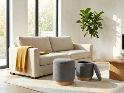 wn-hover-usescene sherpa-fur-round-storage-ottoman-stool-set-of-2-wood-base-grey