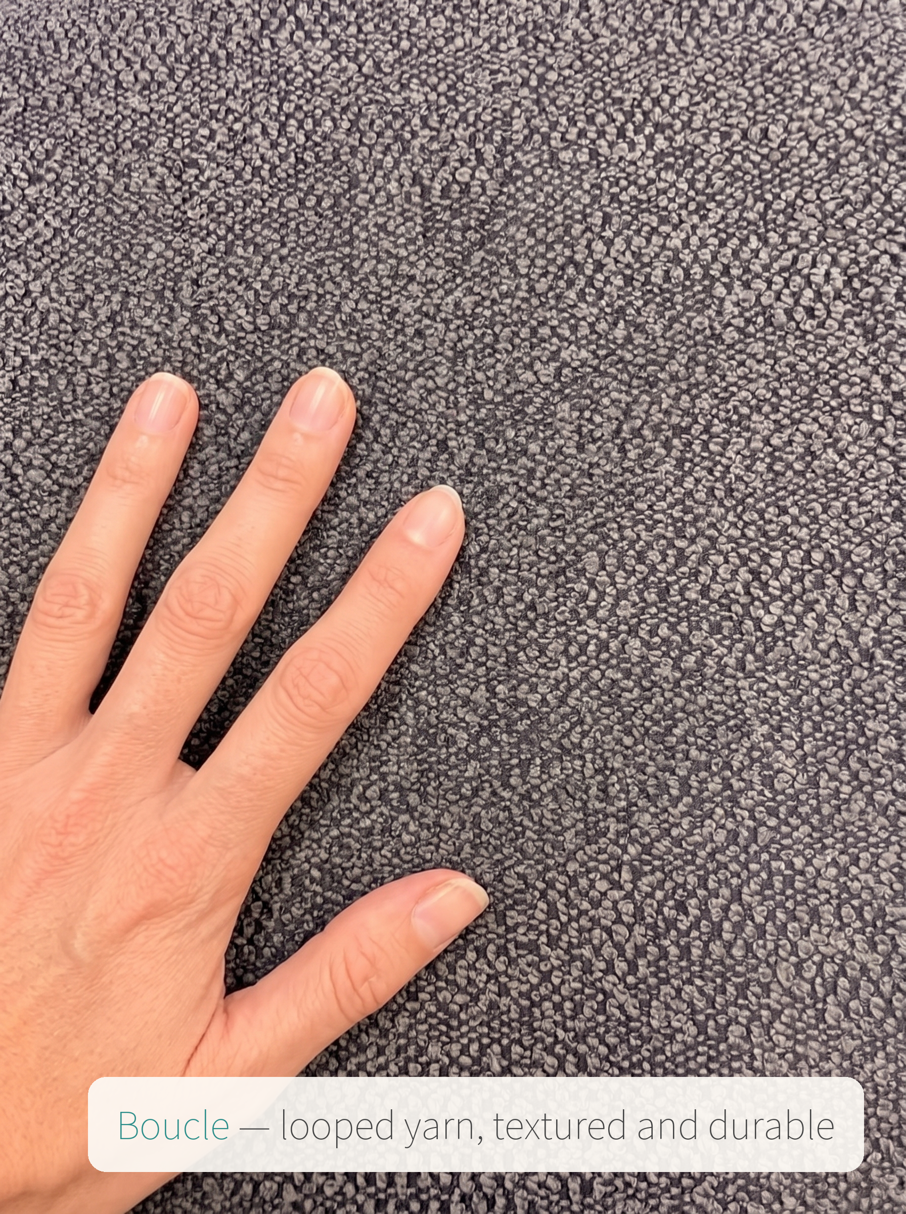 Boucle fabric detail