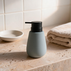 Sage Blue Matte Tapered Ceramic Lotion Dispenser