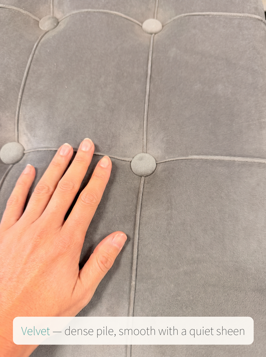 Velvet fabric detail